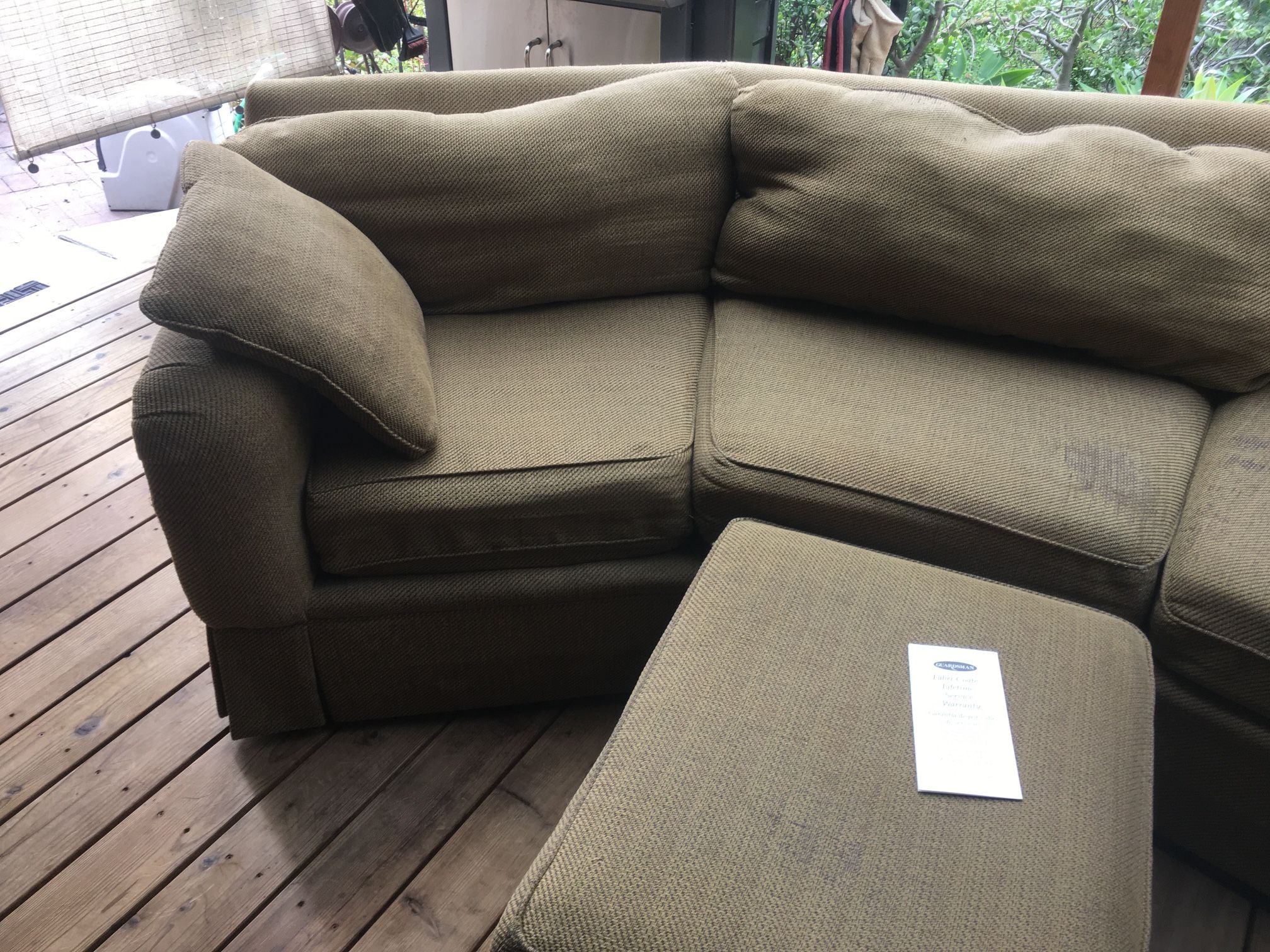 Woodcraft Howard Miller 3 Seat Sofa + Ottoman