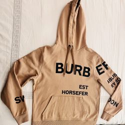 Burberry Horseferry Sz Meduim Tan Hoodie Oversized