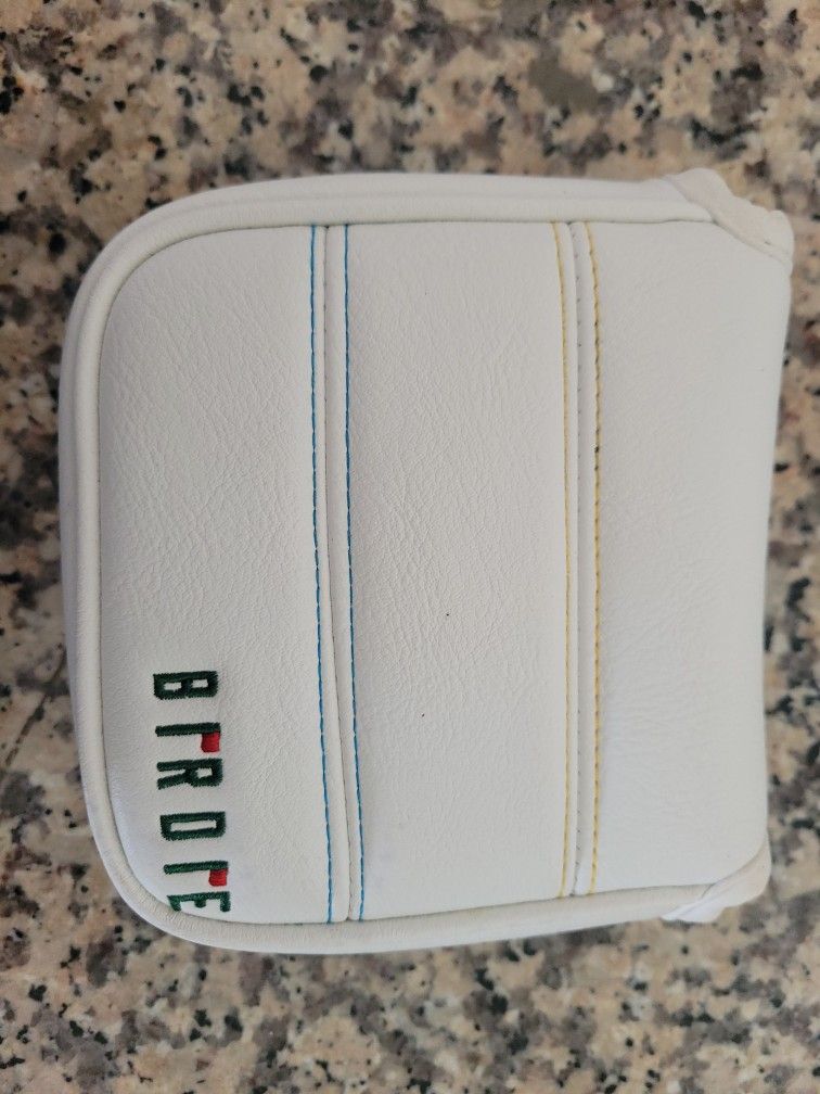 Golf Putter Cover Birdie Embroidery High Quality Leather Like New 
