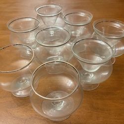 Antique Vintage mid-century Blown Dessert Glasses