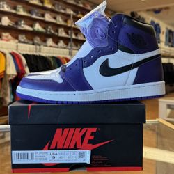 New Jordan 1 Court Purple Size 9 
