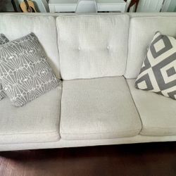 Light Gray Sofa with Cushions
