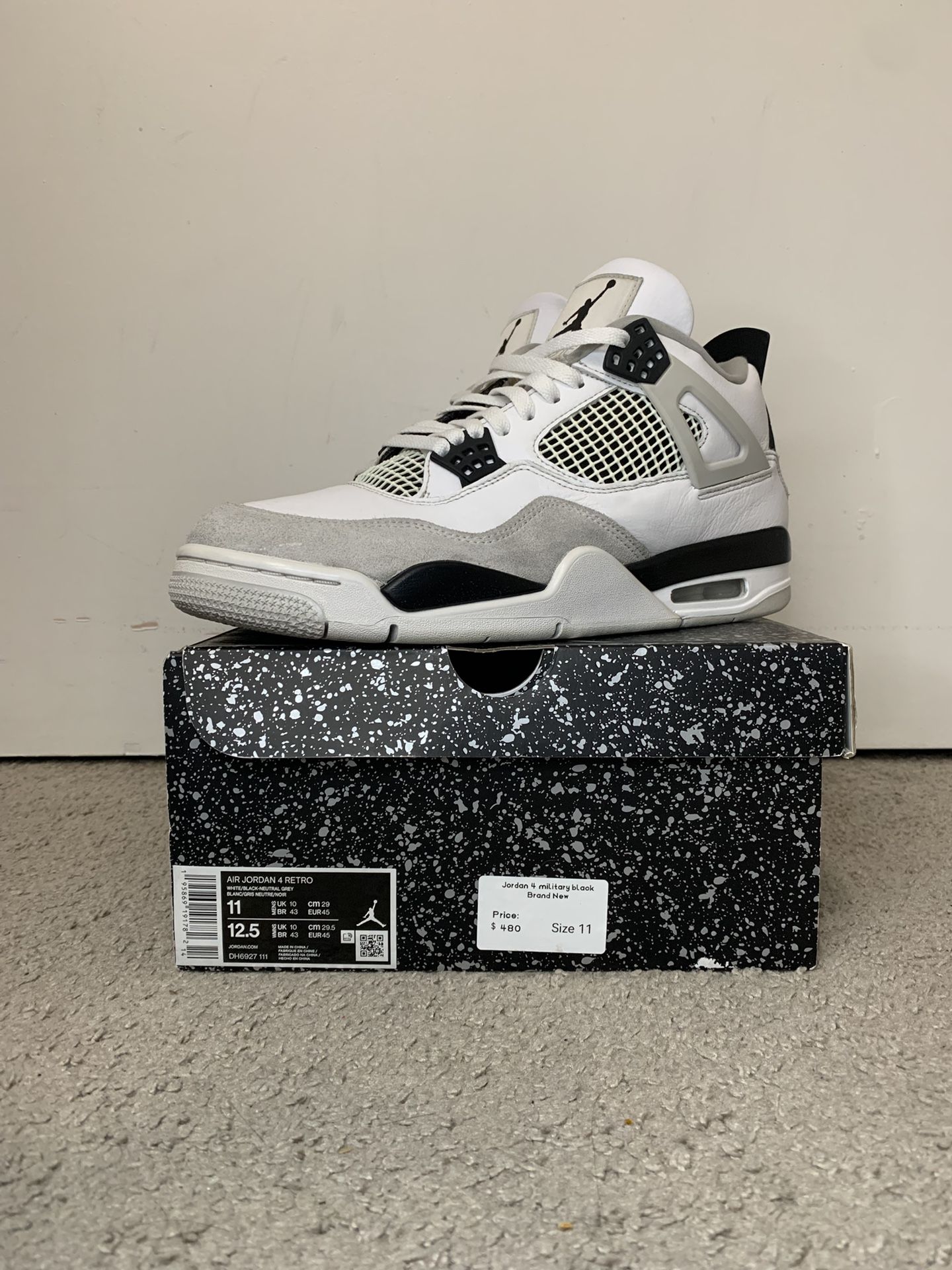 VNDS JORDAN 4 MILITARY BLACK SIZE 11