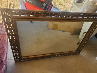 Large gold frame beautiful wall mirror