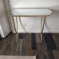 gold mirror top table 