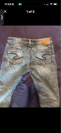 Women’s silver jeans