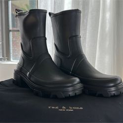 New Rag & Bone Shiloh Rainboot Black (size 35/5) Rare 🖤