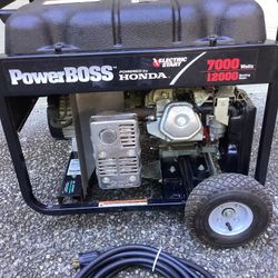 Honda  Power Boss Generator / 7000/12000 /  13HP Honda Engine /  Electric Start  New Battery / Comes With Hookup Cord / Hour Counter Has 6 Hours 