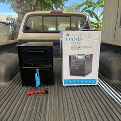 Oasis Classic, Steel, Locking, Post Mount Parcel Mailbox w/High Security Reinforced Lock