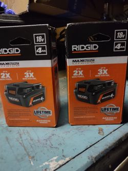2 new 18v rigid batterys