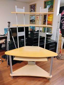Corner Desk with Shelves