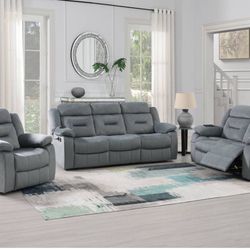 New Recliner Couch, Loveseat And Chair, USB Ports Equipped In Couch And Loveseat! Includes Free Delivery 🚚! 