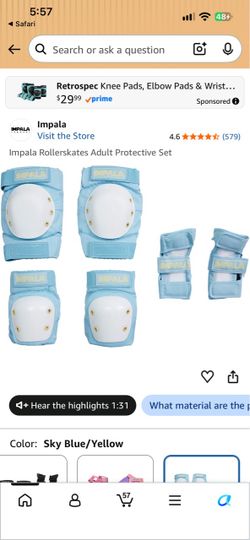 New Impala Knee Pad Protective Set