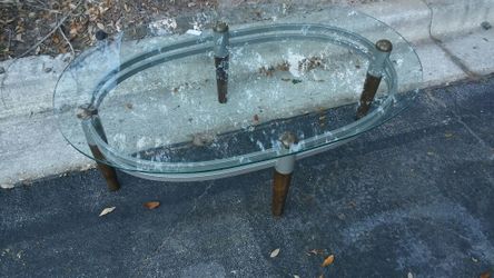 Glass top coffee table