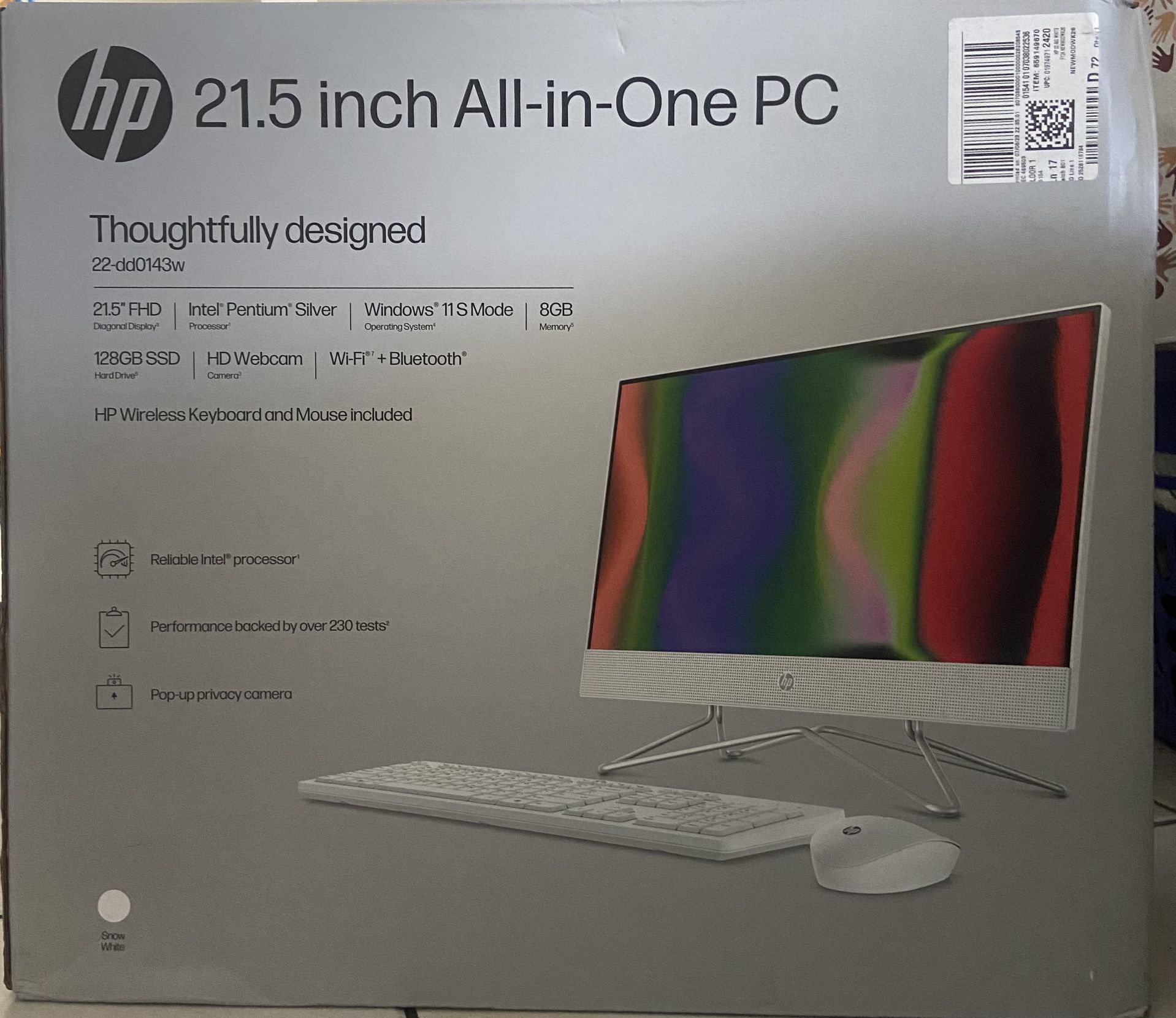 HP 21.5 Inch All In One Pc 