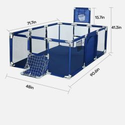 Large Navy Play Pen