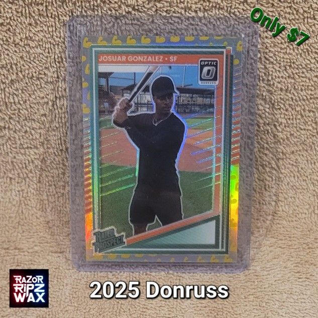 2025 OPTIC JOSUAR GONZALEZ #178 FLEX 113/149 NUMBERED RATED PROSPECT PARALLEL BASEBALL TRADING CARD