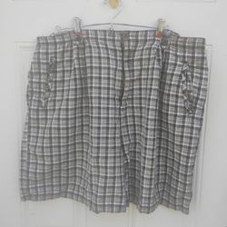 Fashion Bug Black and White Plaid Women's Bermudas