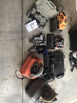 Saws, air tools, sander