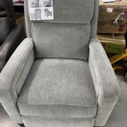 Grey Fabric Recliner 