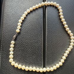 Silver Pearl Necklace