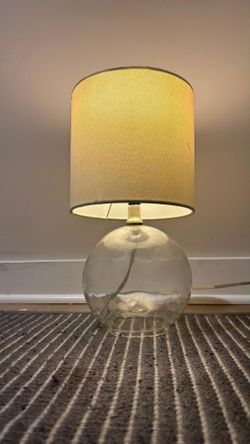 Small Glass Base Table Lamp