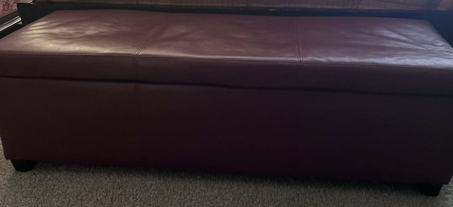Beautiful Red Ottoman With Storage