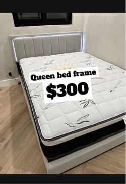 Queen bed frame with mattress included