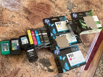 Open boxes Various printers inks