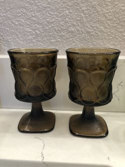Vintage colored glass Cups