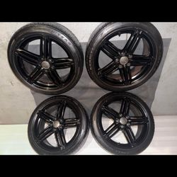 Audi RS6 18 Inch Rims/ Tires OEM Gloss Black 