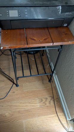 Metal and Wood side table