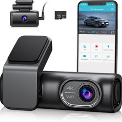 OMBAR Dash Cam Front and Rear 4K/2K/1080P+1080P 5G WiFi GPS with WDR Night Vision, 24h Parking Mode,170°Wide, G-Sensor, Loop Recording, APP