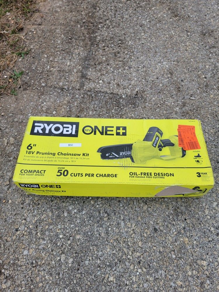 πΏ Ryobi 18V Pruning Chainsaw w/ Battery & Charger