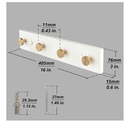 16” Wall Mount Coat Hook