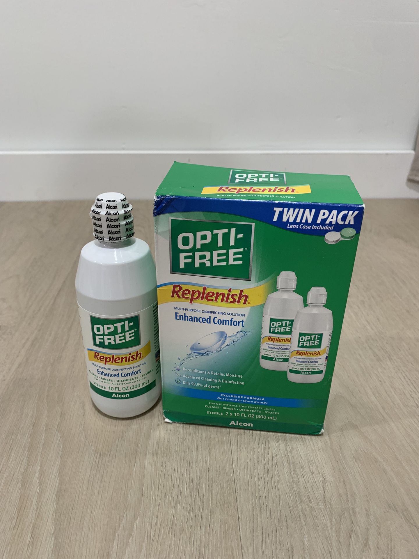 3 Bottles Of Opti-Free Replenish Enhanced Comfort Contacts Solution