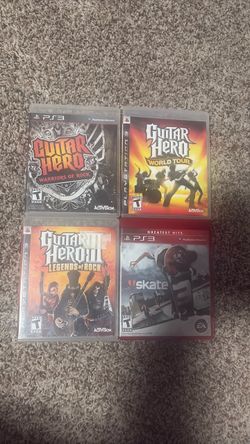PS3 Guitar Hero & Skate Game Bundle