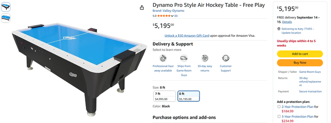 Dynamo Pro Style Air Hockey Table