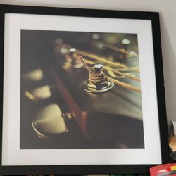 Large Framed Guitar Art Print