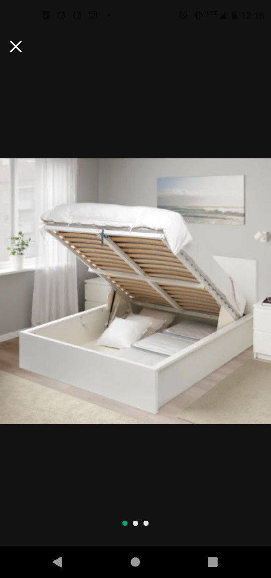 King Size IKEA Bed With Storage 