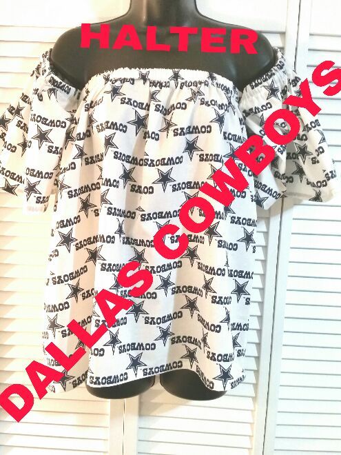 Dallas Cowboys Custom Halter Top Sz M/L