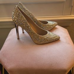 Gianni Bini Gold Bling Heels