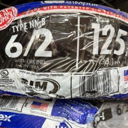 6/2 Romex 125ft Copper Electric Wire New Roll 