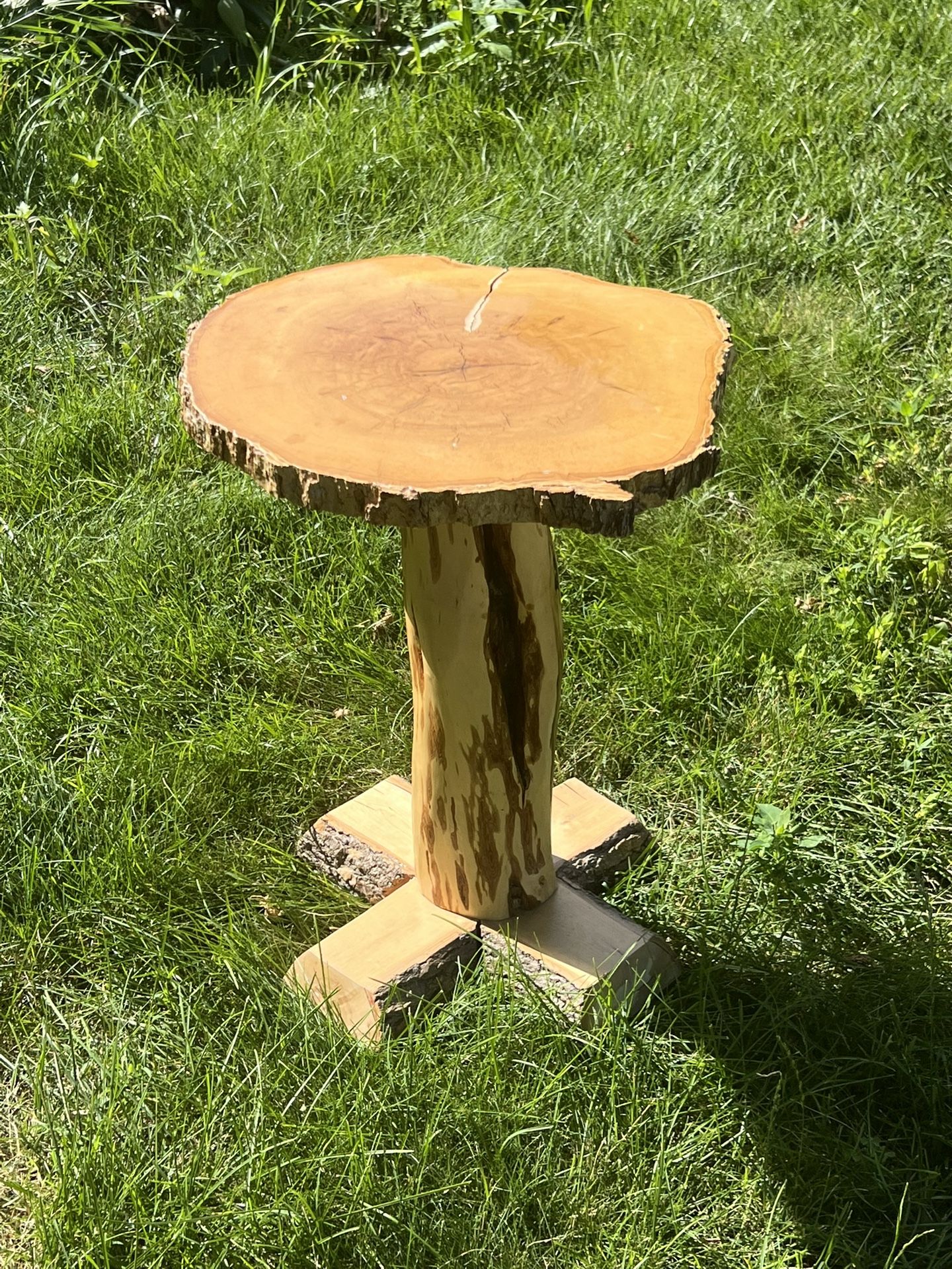 Handmade Wood Side Table/Plant Stand