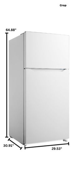 Box refrigerator top and bottom conservator white