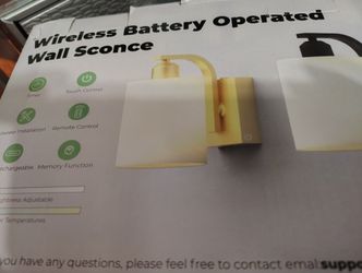 Wireless Battery Operated Wall Sconce 