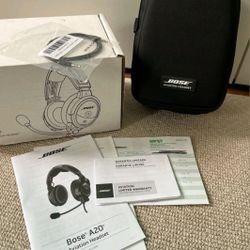 Bose A20 Aviation Headset with Bluetooth & Dual Plug Cable