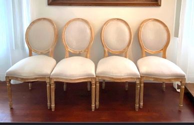 Pier 1 French oval back chair set