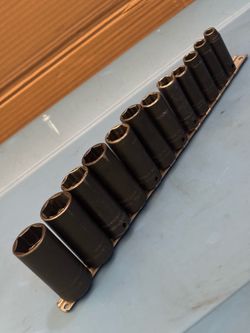 Snap-on Tools  12 pc 3/8" Drive 6-Point SAE Flank Drive® Deep Impact Socket Set (5/16-1")