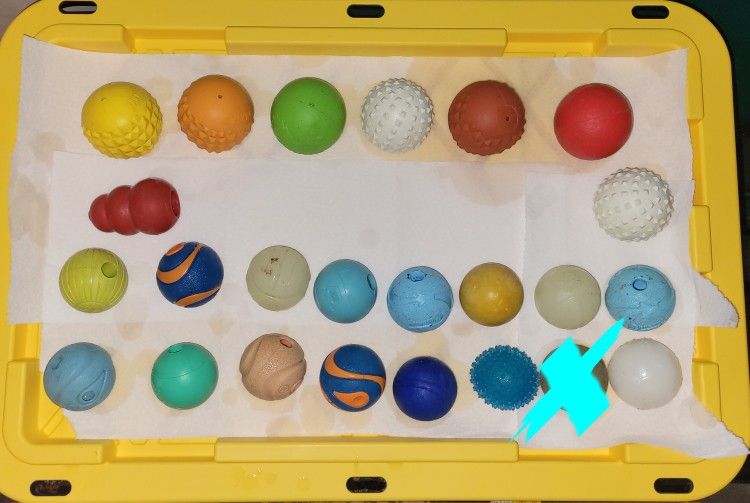 Dog Balls 2 1/2 , 3 1/2 inch and 1 Kong